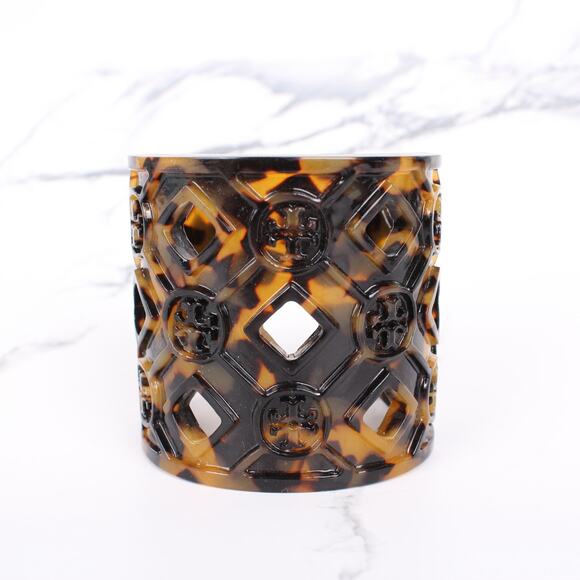 Tory Burch Brown Resin Lucite Cuff Bracelet - Picture 3 of 7